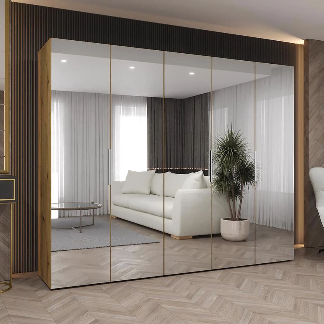 Marbella III garderober 250x50x202 cm artisan/srebro
