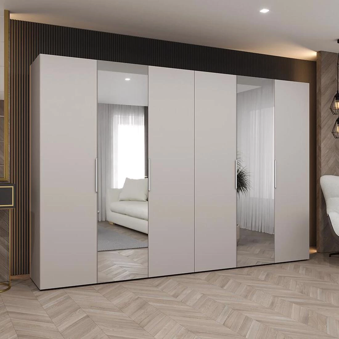 Marbella II garderober 300x50x202 cm kašmir