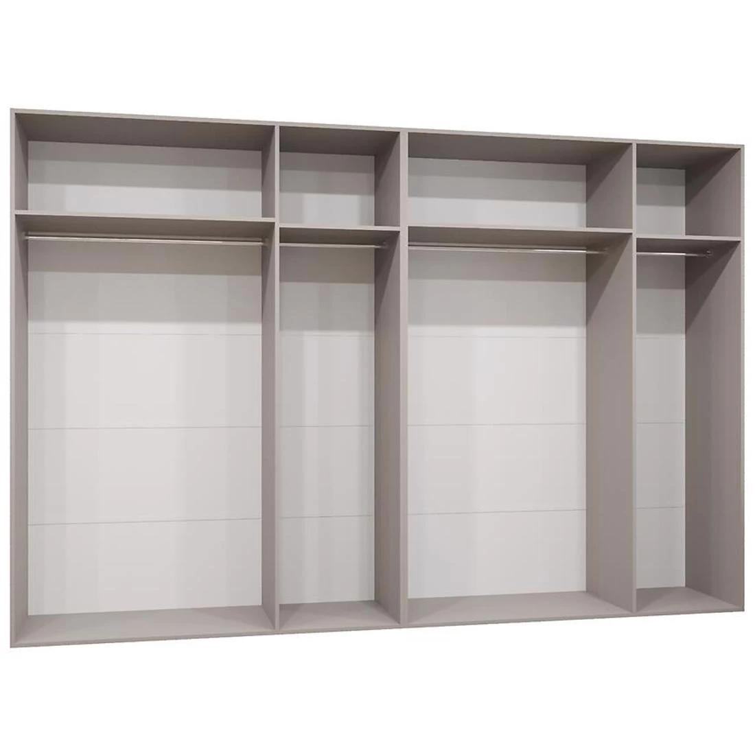 Marbella I garderober 300x50x202 cm kašmir/srebrna