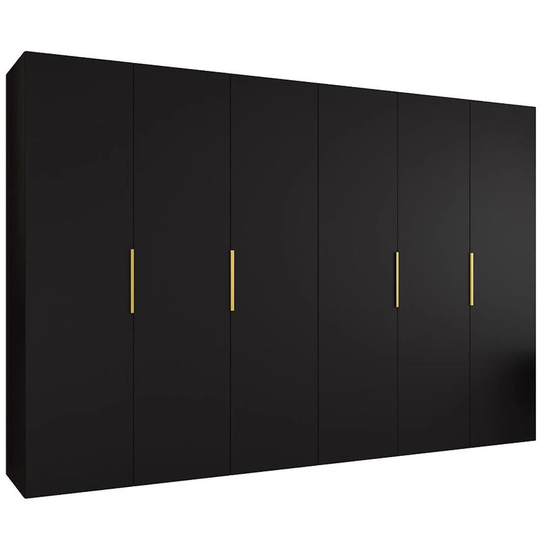 Marbella I 300 garderober 300x50x202 cm crna/zlatna