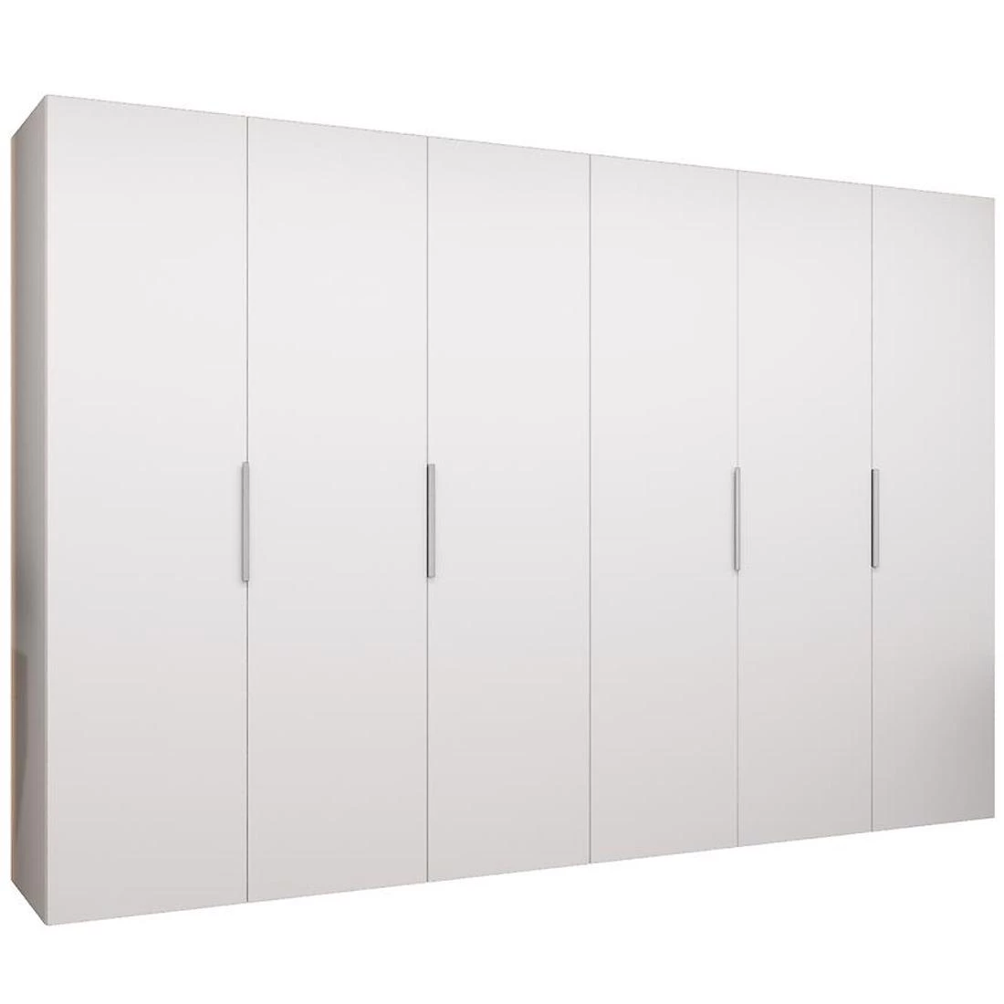Marbella I garderober 300x50x202 cm bela/srebrna