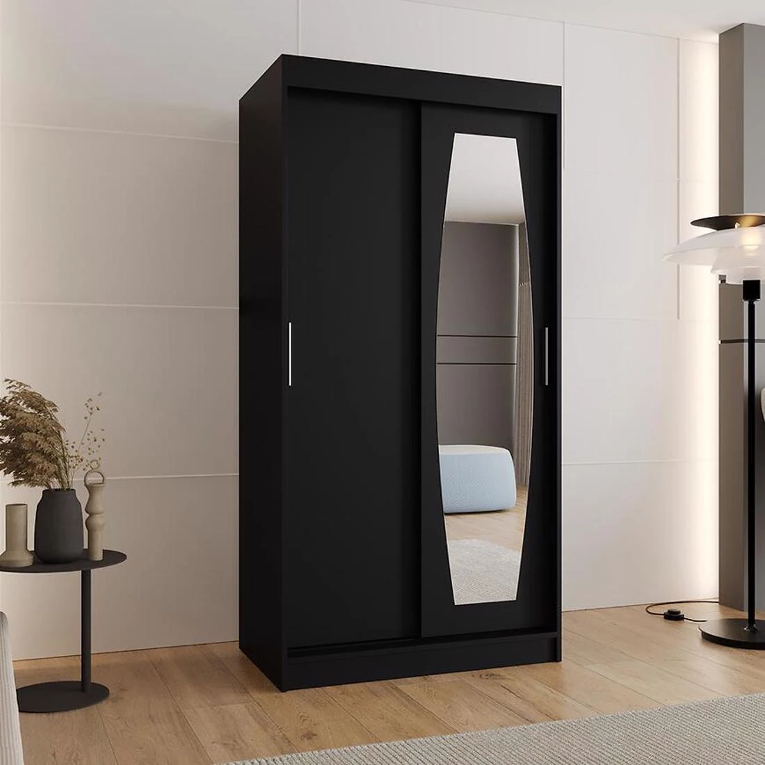 Rossa garderober 100x62x200 cm crna