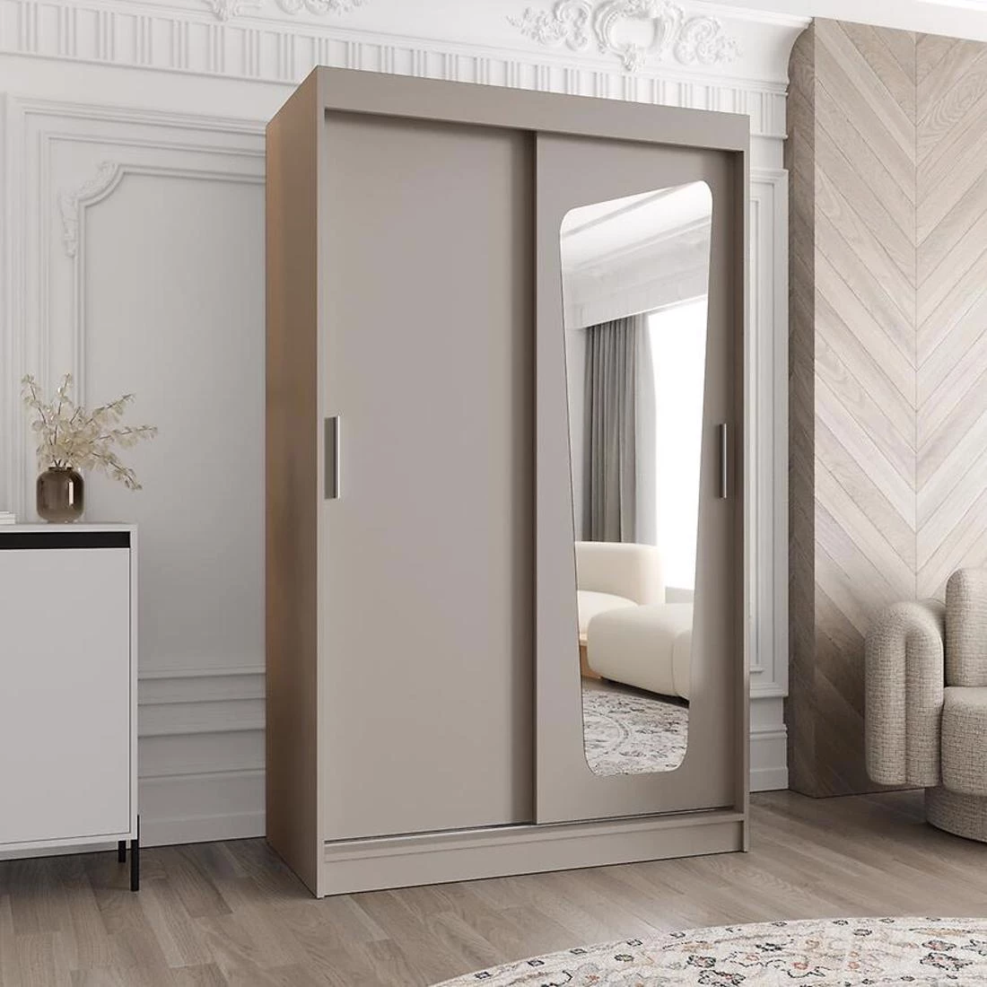 Moka garderober 120x62x200 cm kašmir