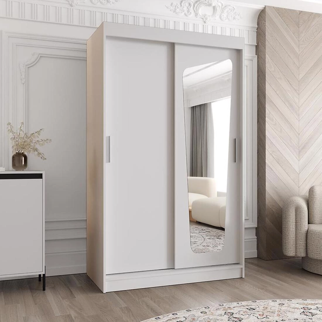 Moka garderober 120x62x200 cm bela