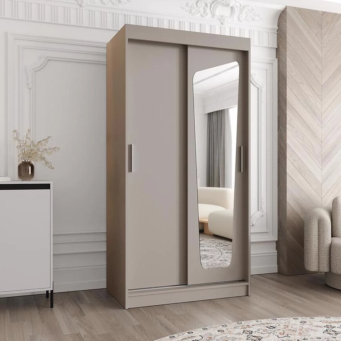 Moka garderober 100x62x200 cm kašmir
