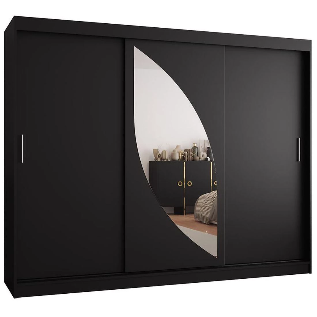Milo garderober 250x62x200 cm crna