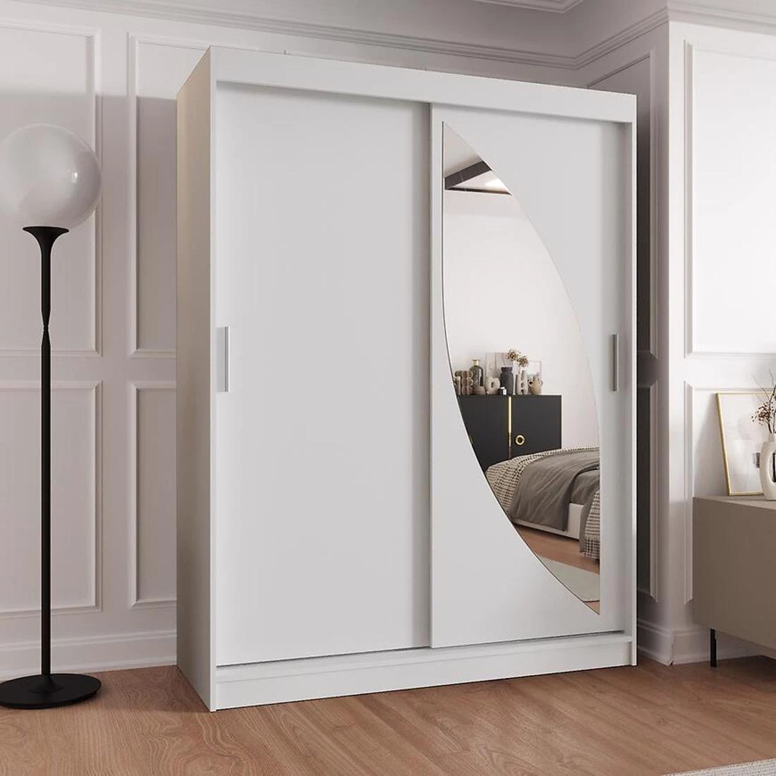 Milo garderober 150x62x200 cm bela