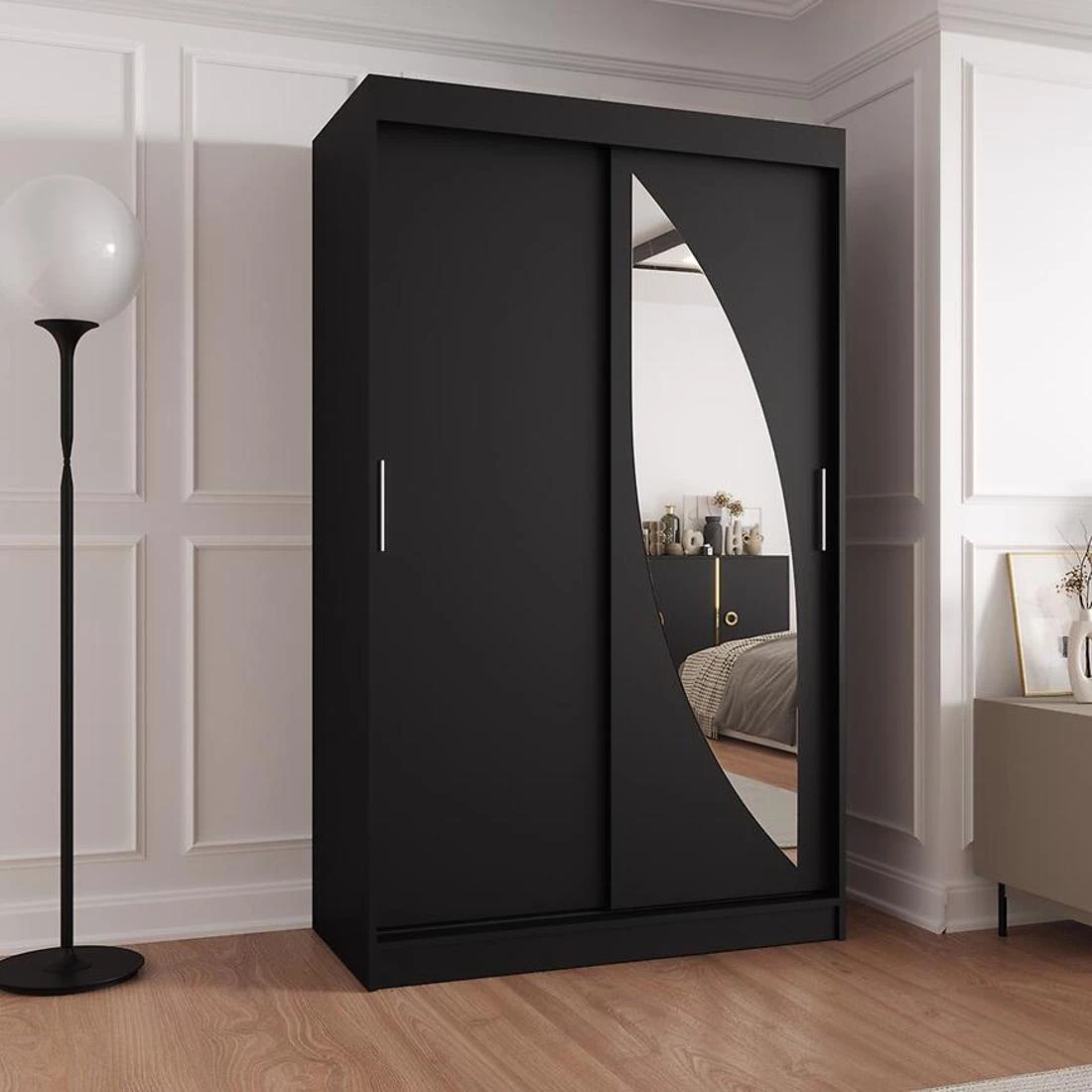 Milo garderober 120x62x200 cm crna