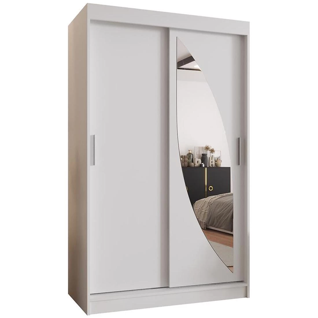 Milo garderober 120x62x200 cm bela