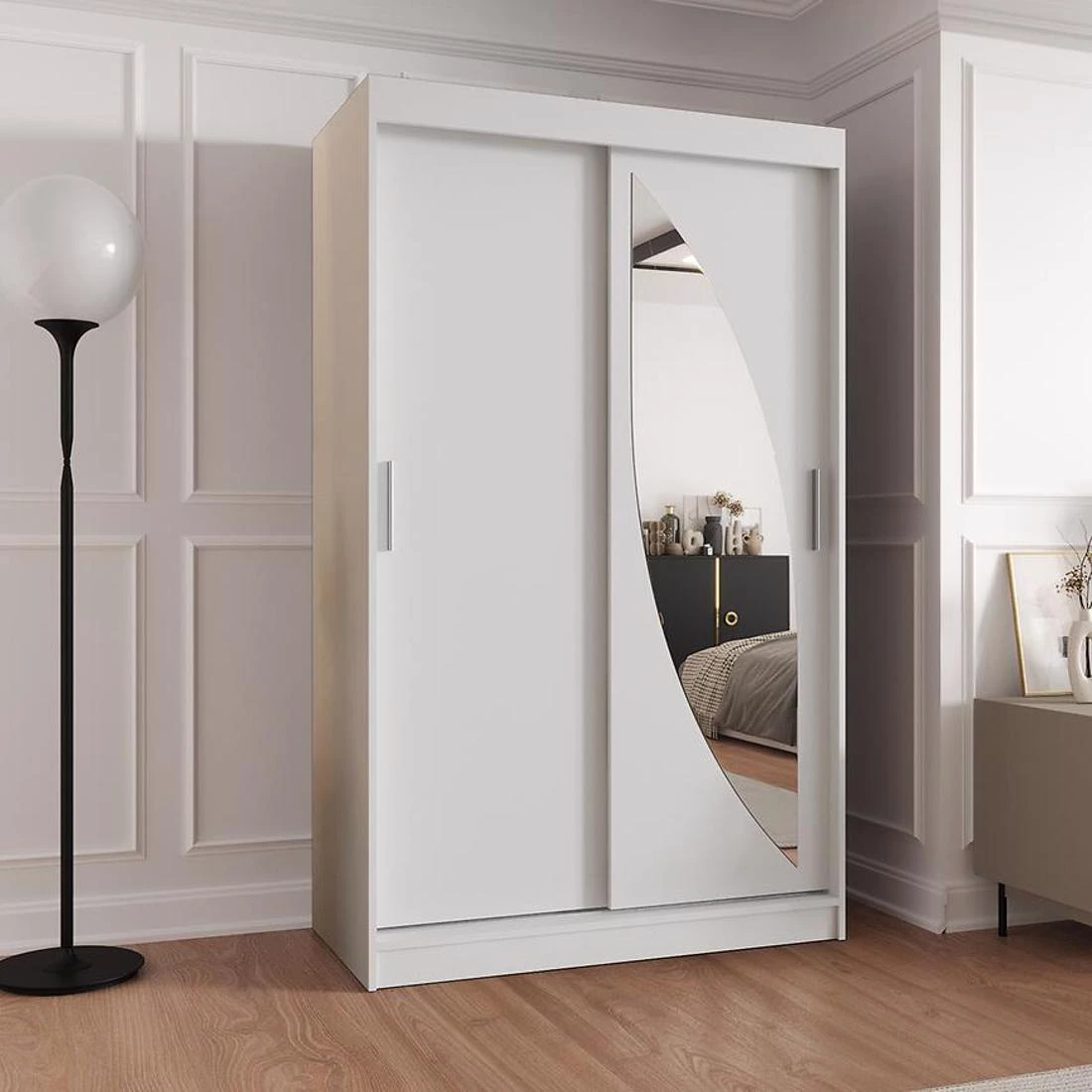 Milo garderober 120x62x200 cm bela