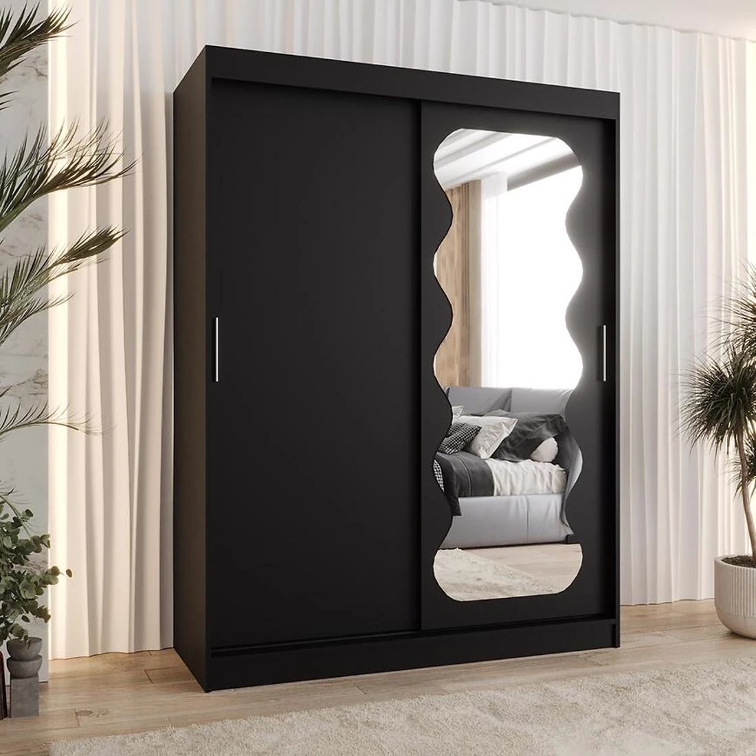 Spoti garderober 150x62x202 cm crna