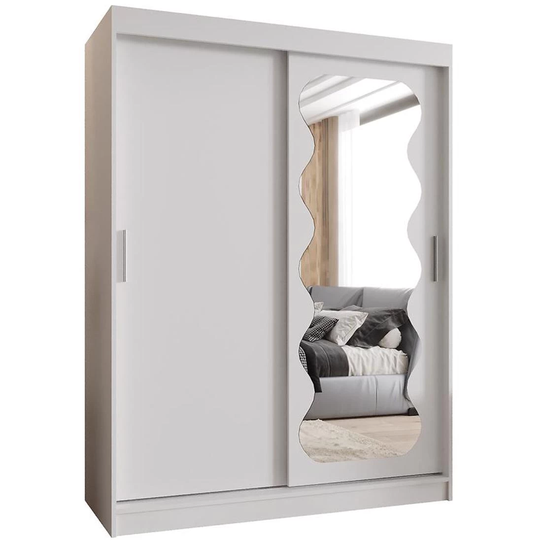 Spoti garderober 150x62x200 cm bela