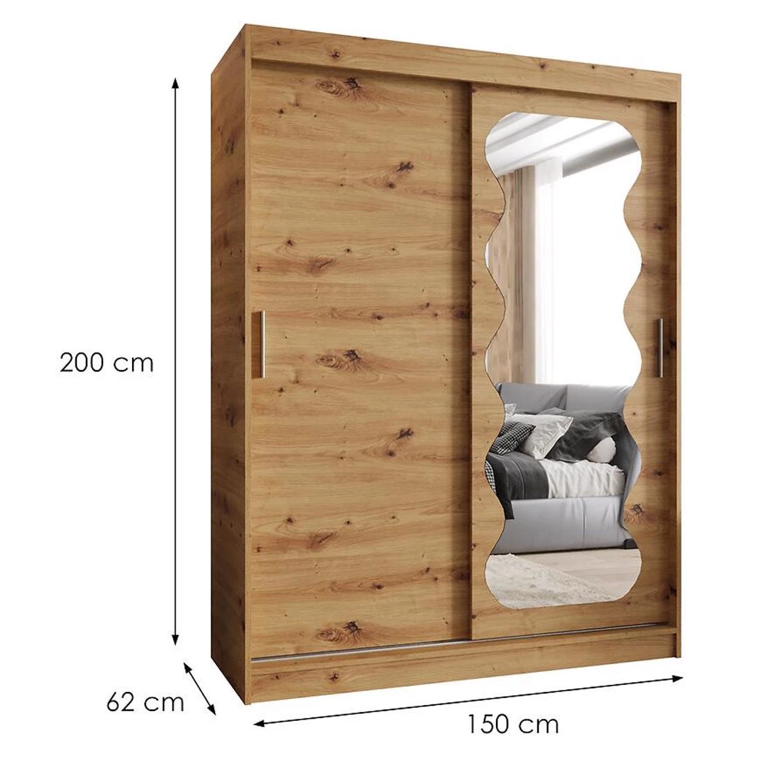 Spoti garderober 150x62x200 cm artisan