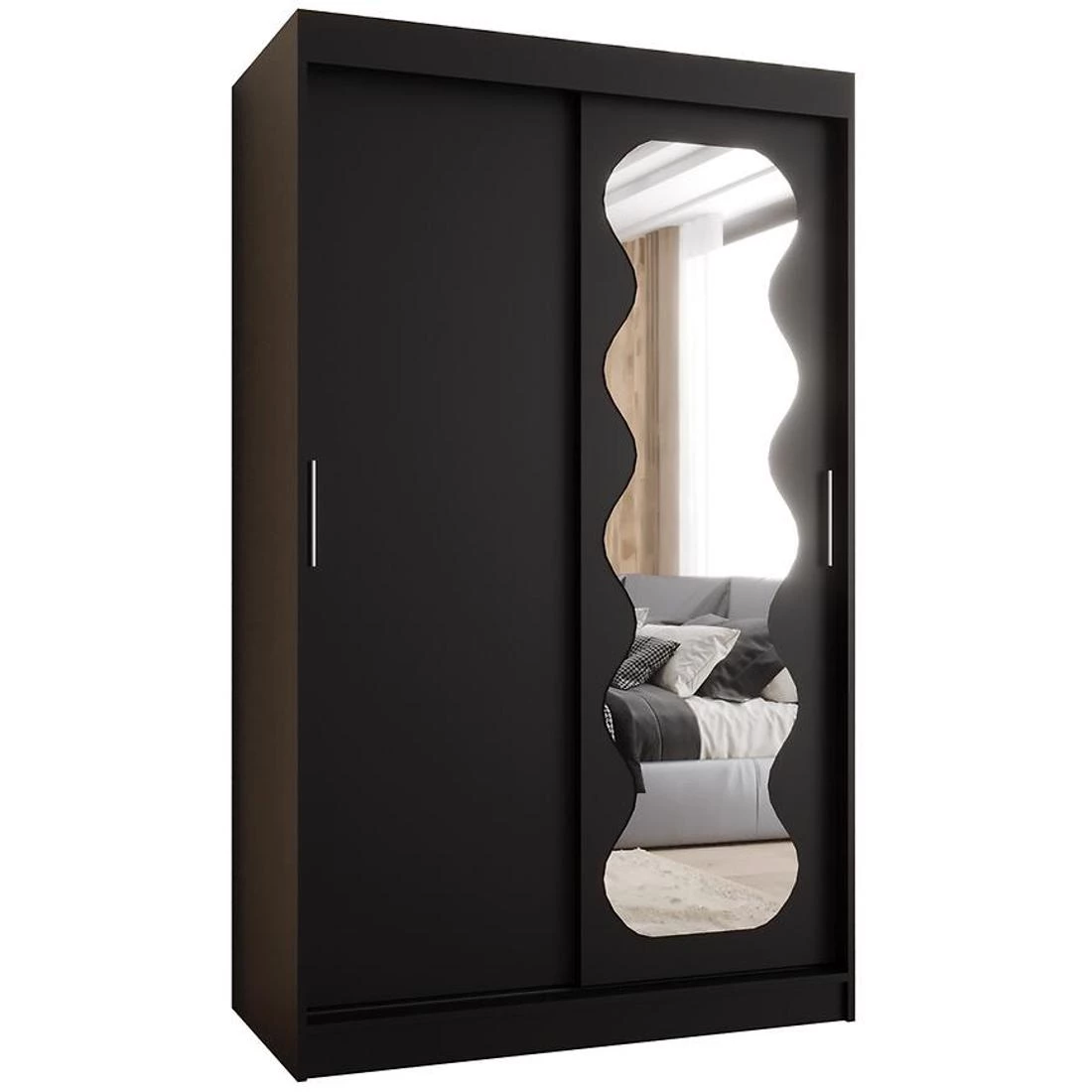 Spoti garderober 120x62x200 cm crna