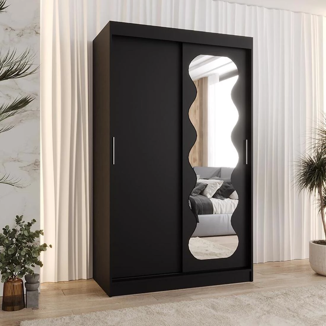 Spoti garderober 120x62x200 cm crna