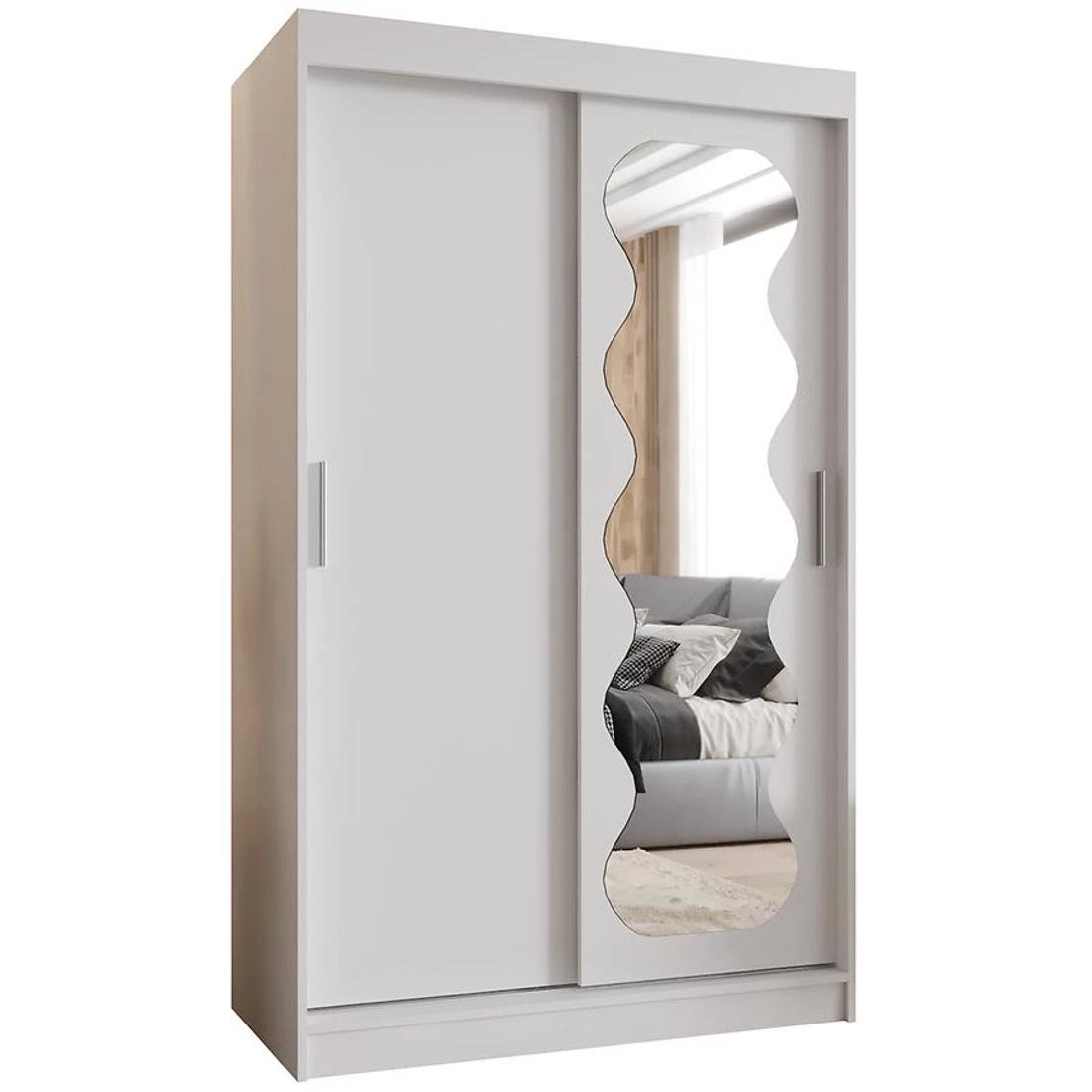 Spoti garderober 120x62x200 cm bela