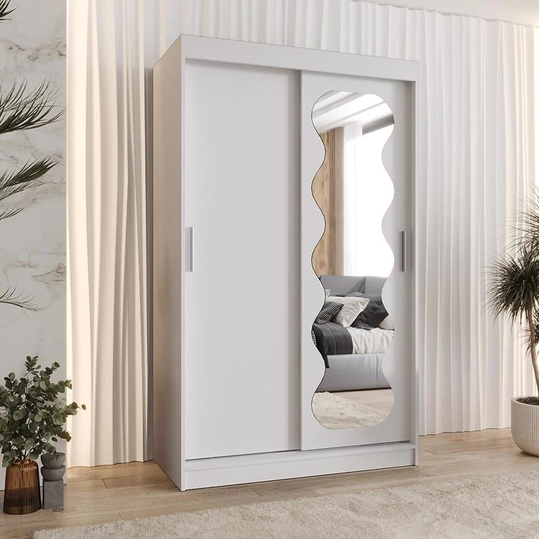 Spoti garderober 120x62x200 cm bela