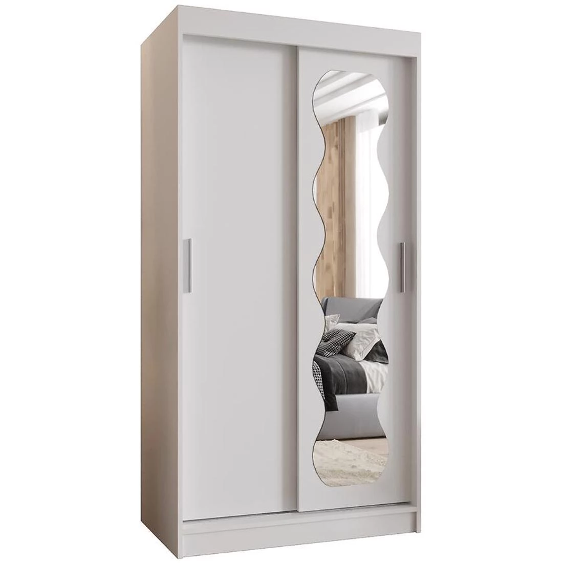 Spoti garderober 100x62x200 cm bela