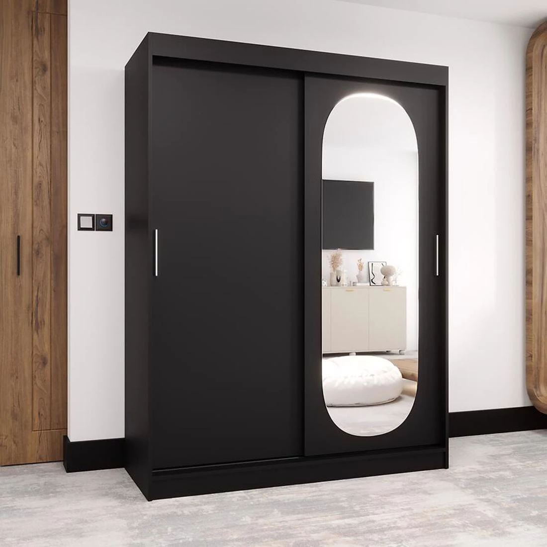 Royal garderober 150x62x200 cm crna