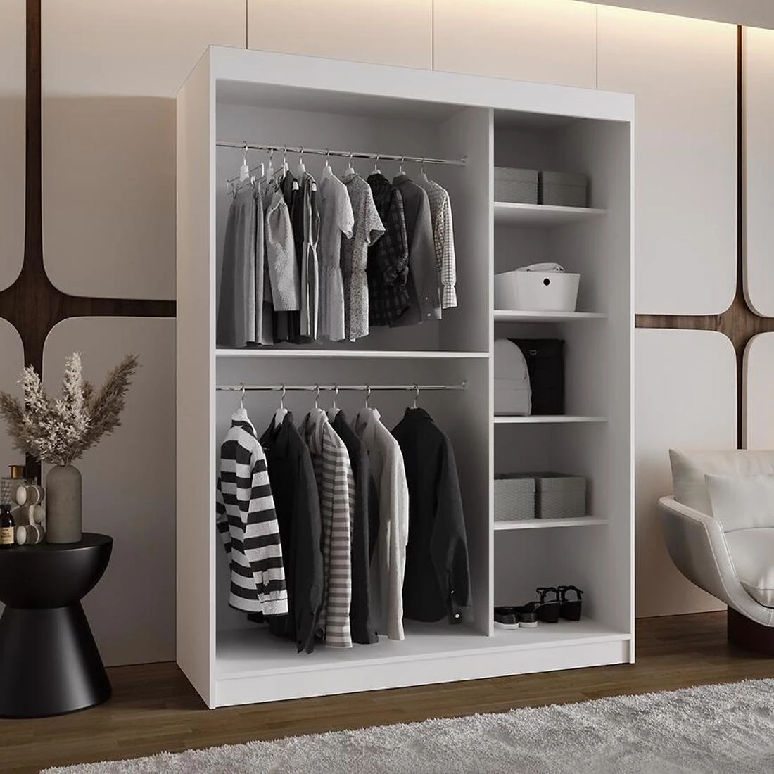 Royal garderober 150x62x200 cm bela