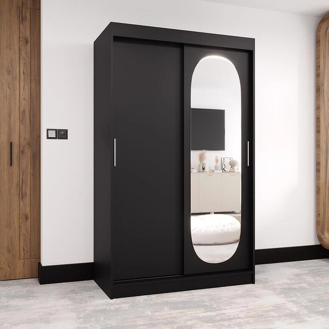 Royal garderober 120x62x200 cm crna