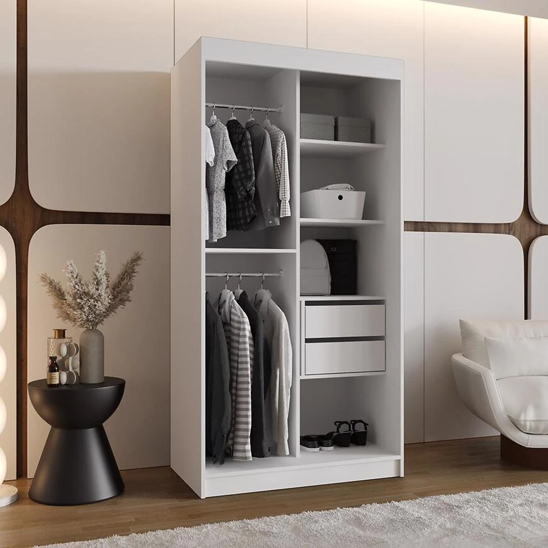 Royal garderober 100x62x200 cm bela