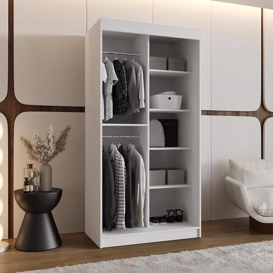 Royal garderober 100x62x200 cm bela