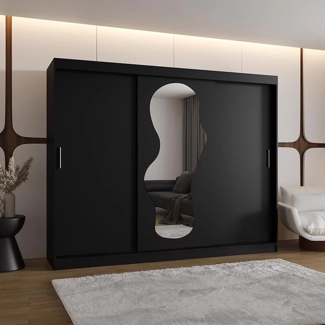 Ultra garderober 250x62x200 cm crna