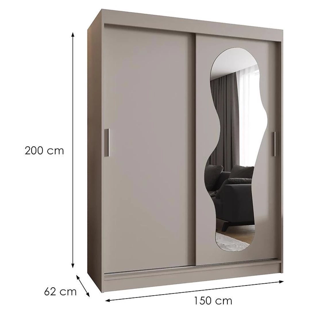 Ultra garderober 150x62x202 cm kašmir