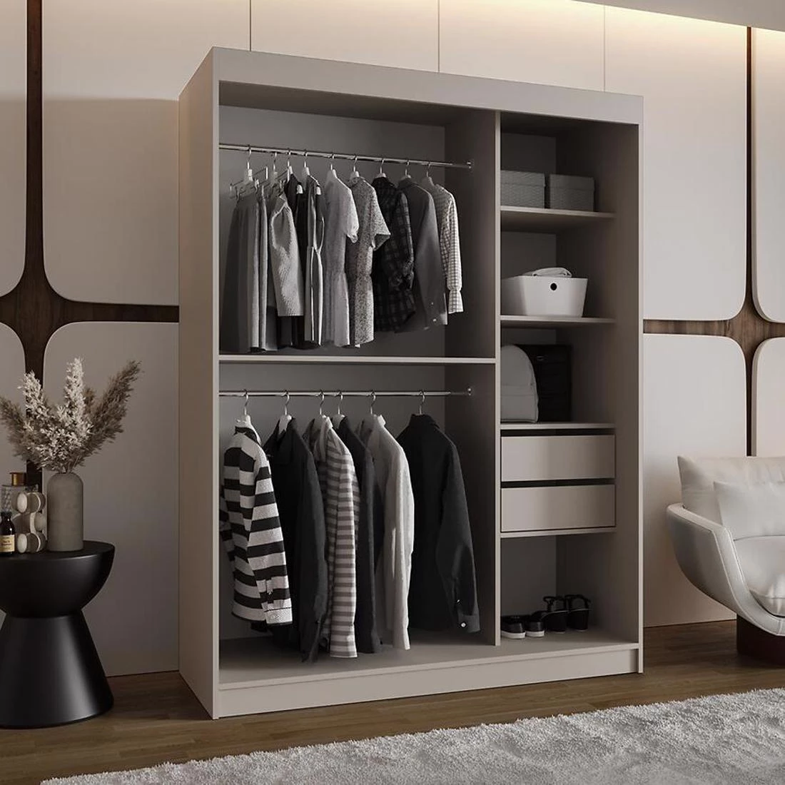 Ultra garderober 150x62x202 cm kašmir
