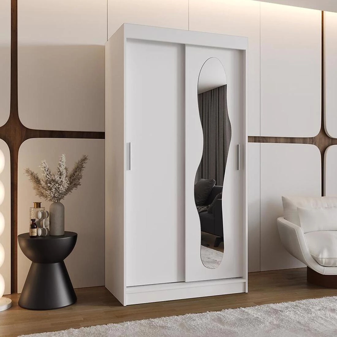 Ultra garderober 100x62x200 cm bela
