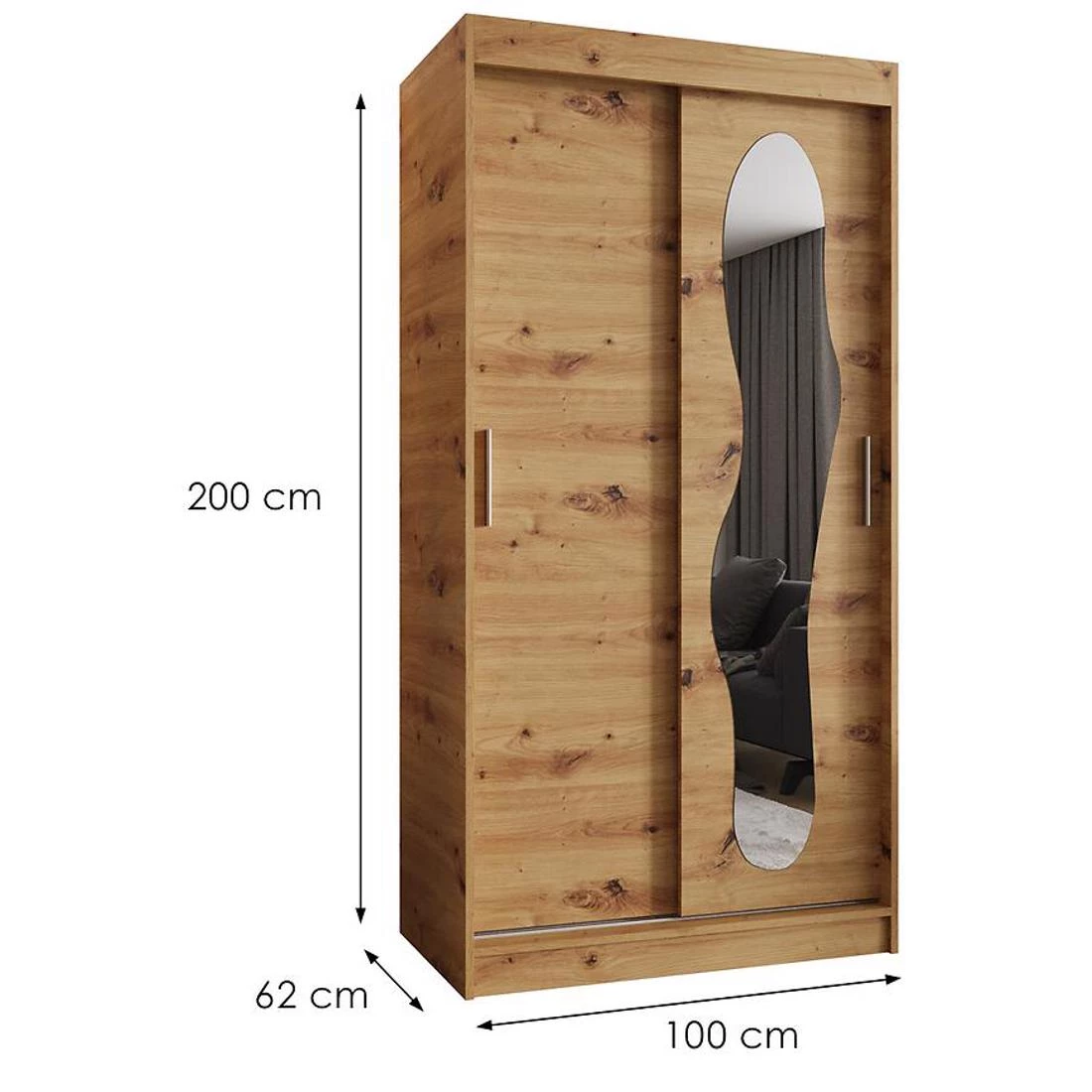 Ultra garderober 100x62x200 cm artisan