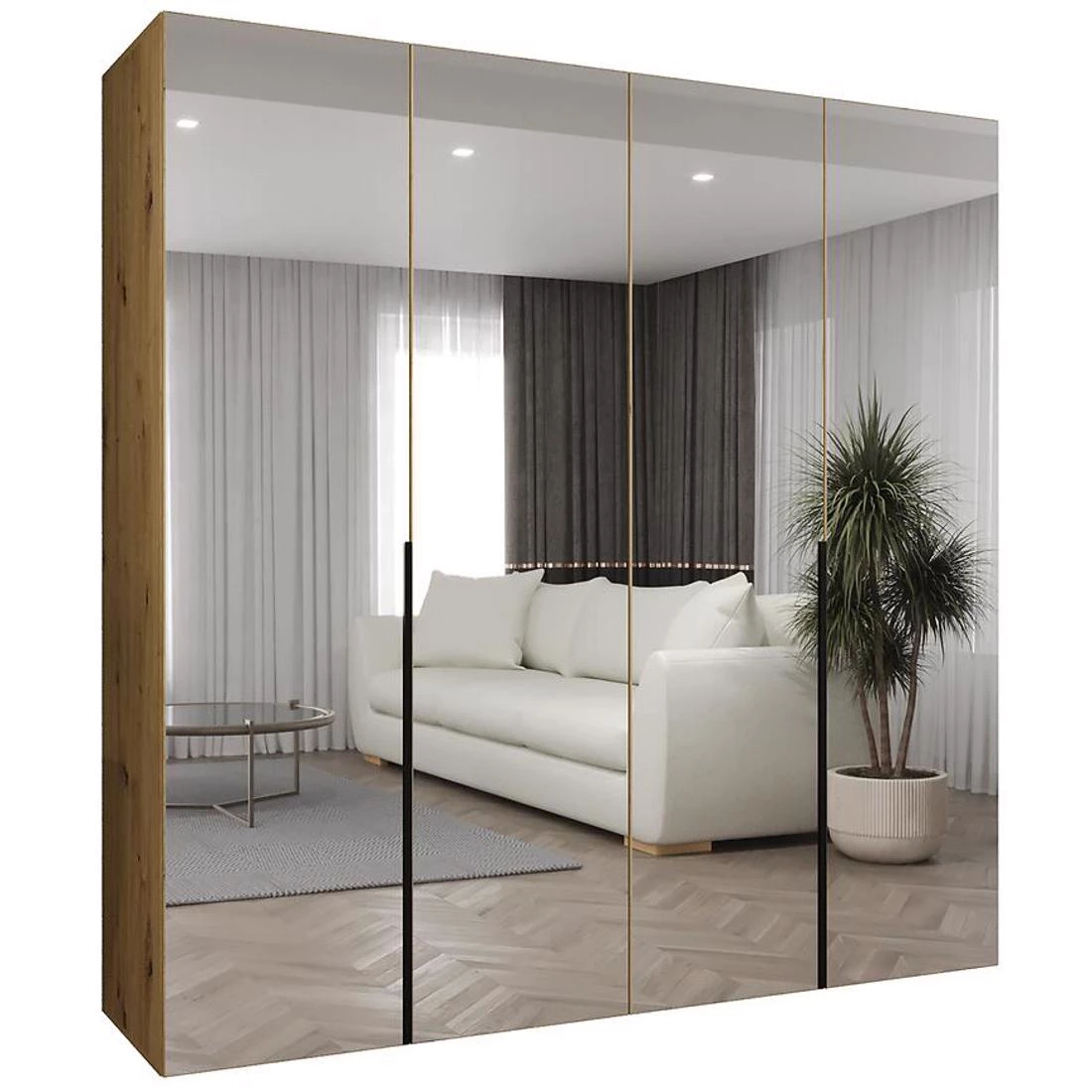 Alicante III garderober 200x50x202 cm artisan/crna
