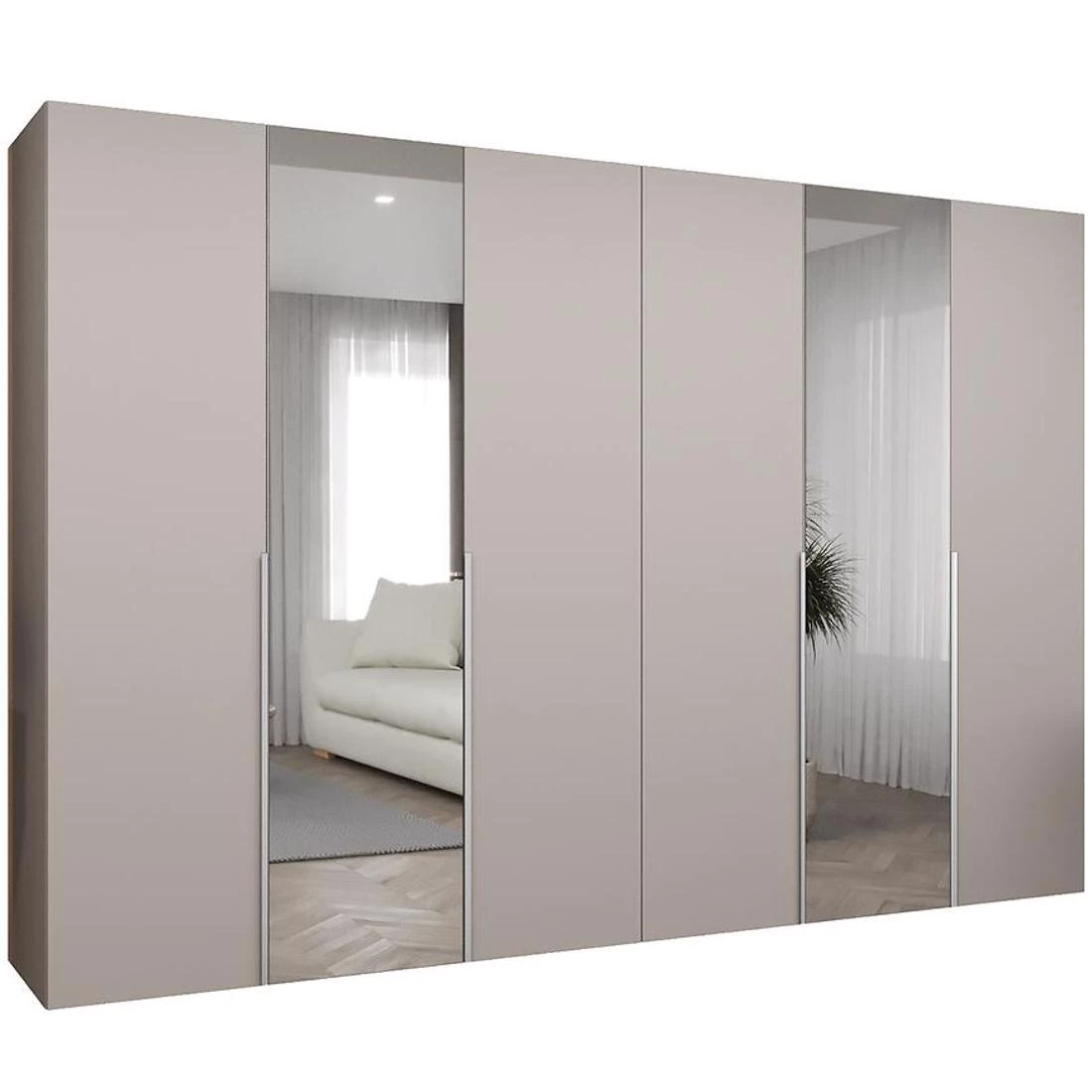 Alicante II garderober 300x50x200 cm kašmir/srebrna