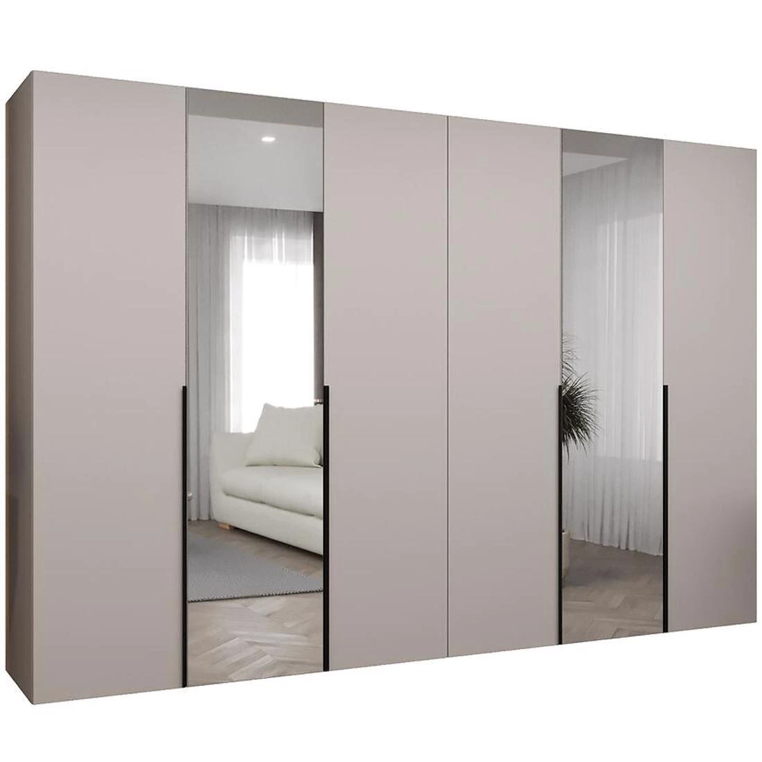 Alicante II garderober 300x50x200 cm kašmir/crna