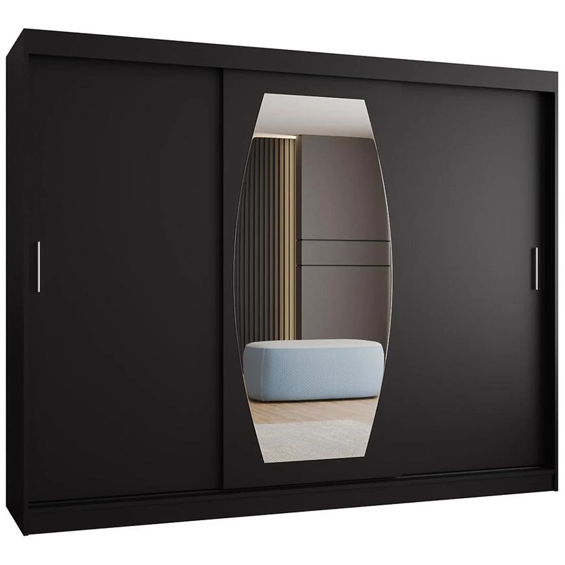 Rossa garderober 250x62x200 cm crna
