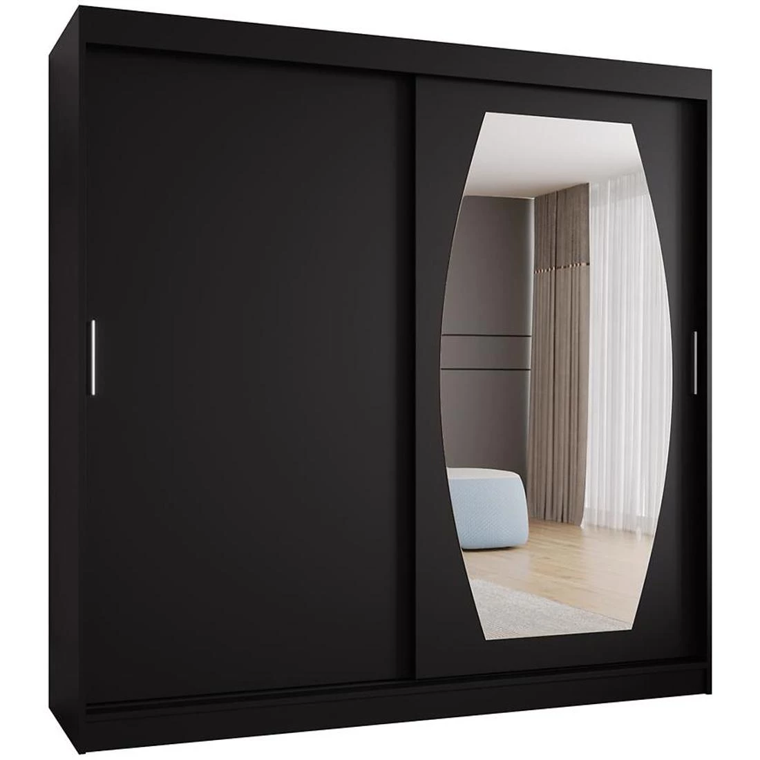 Rossa garderober 200x62x200 cm crna