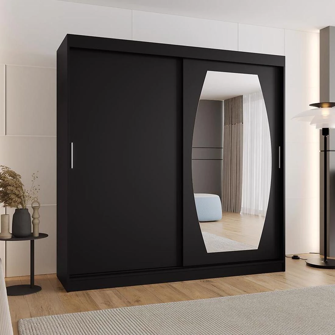 Rossa garderober 200x62x200 cm crna