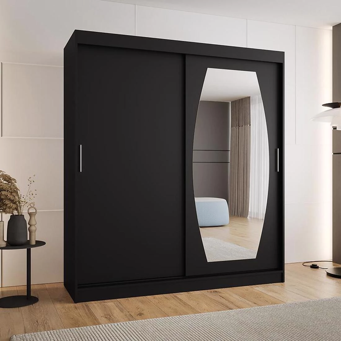 Rossa garderober 180x62x200 cm crna