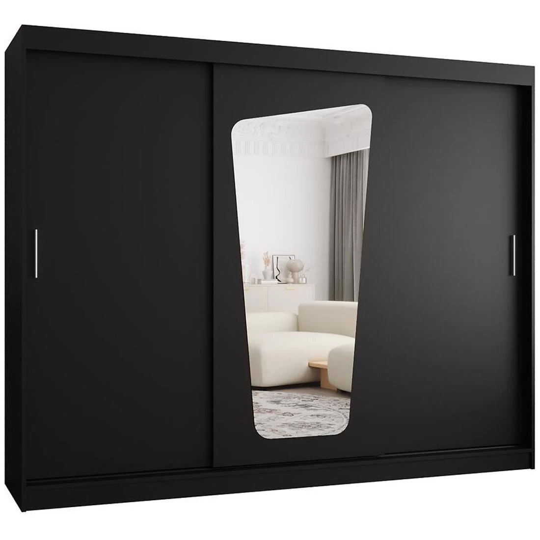 Moka garderober 250x62x200 cm crna