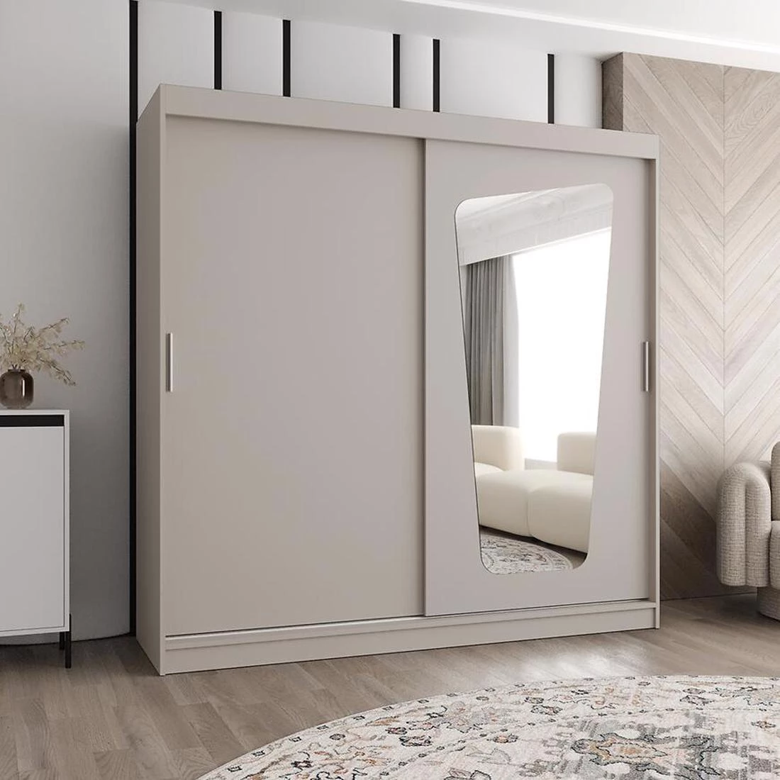Moka garderober 200x62x200 cm kašmir