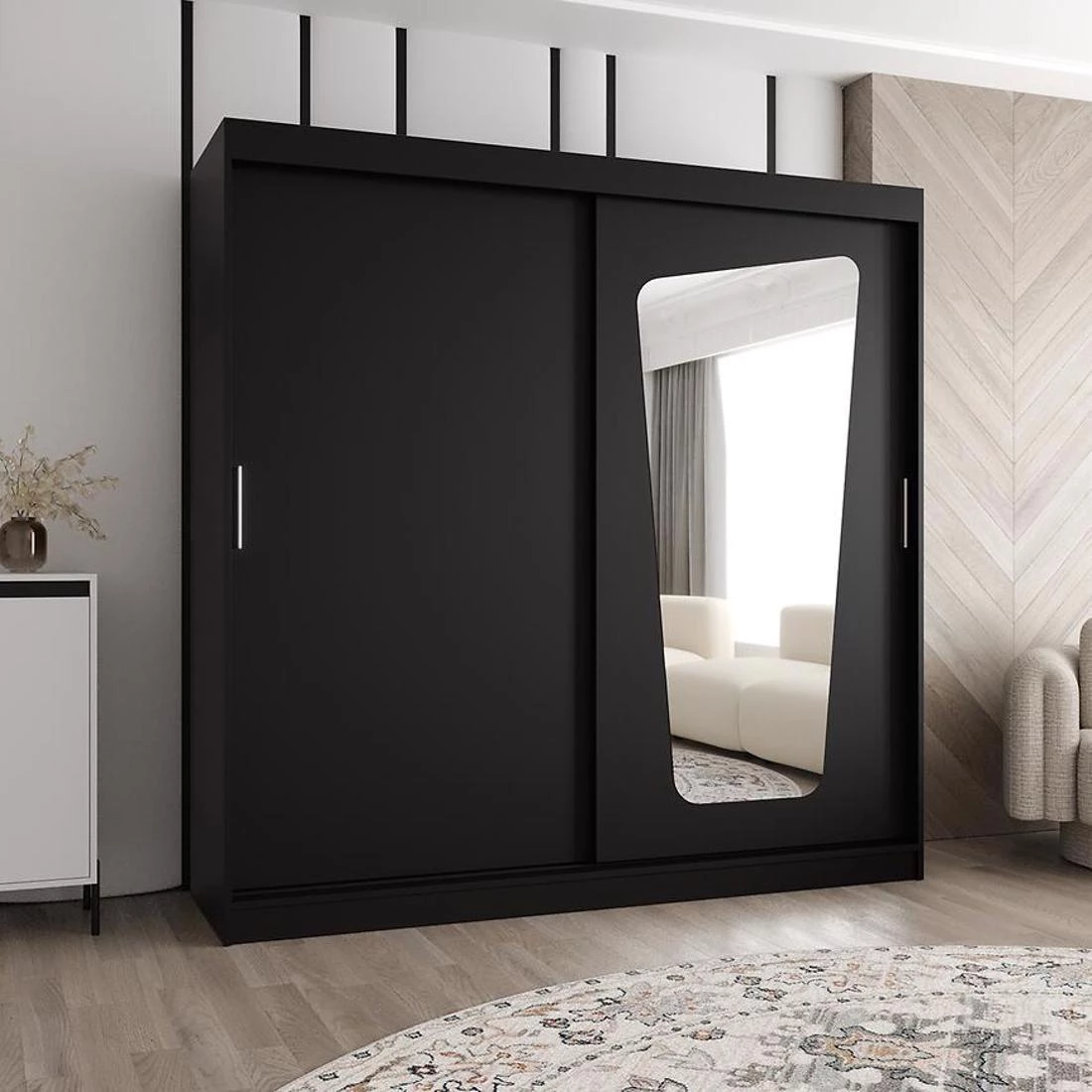 Moka garderober 200x62x200 cm crna