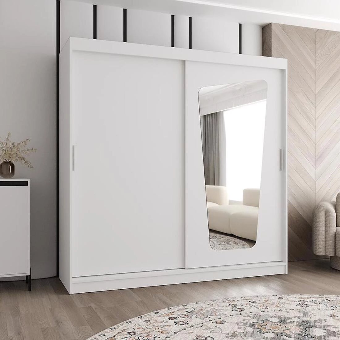 Moka garderober 200x62x200 cm bela