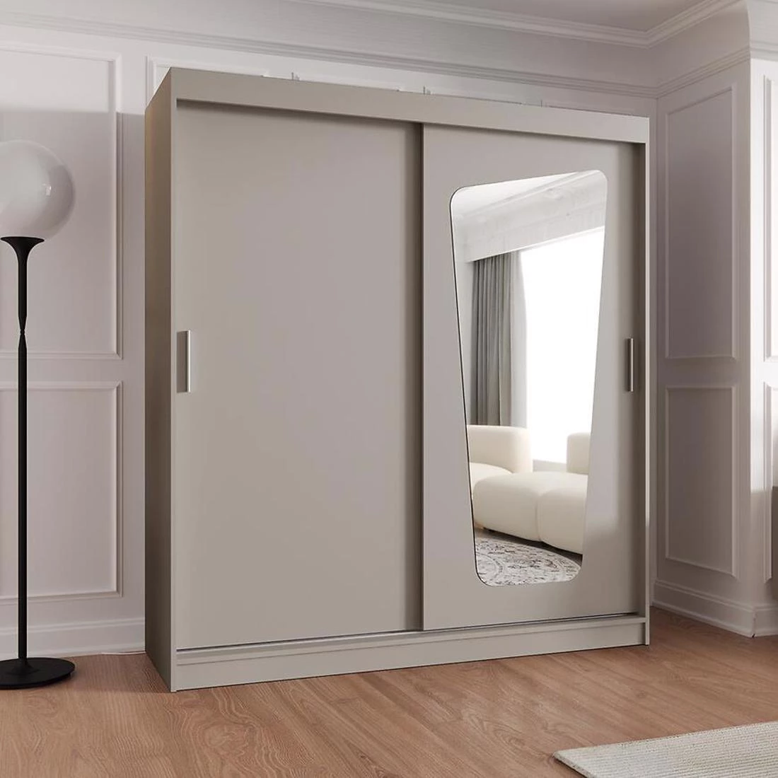 Moka garderober 180x62x202 cm kašmir