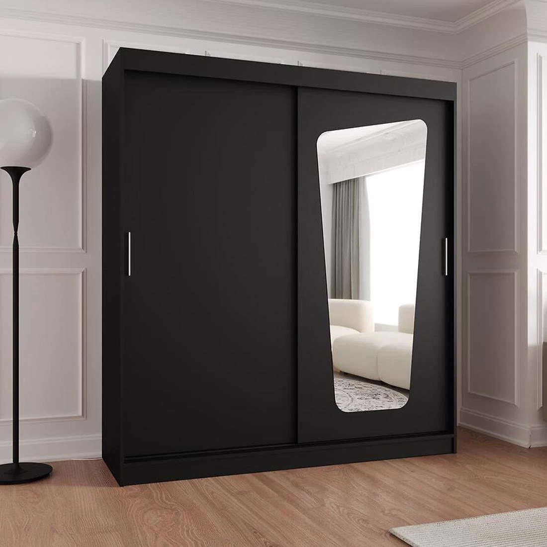 Moka garderober 180x62x200 cm crna