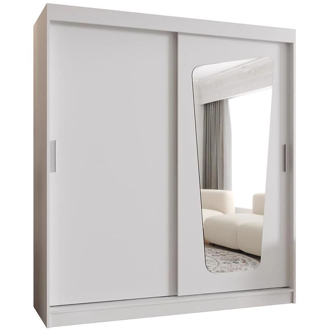Moka garderober 180x62x202 cm bela