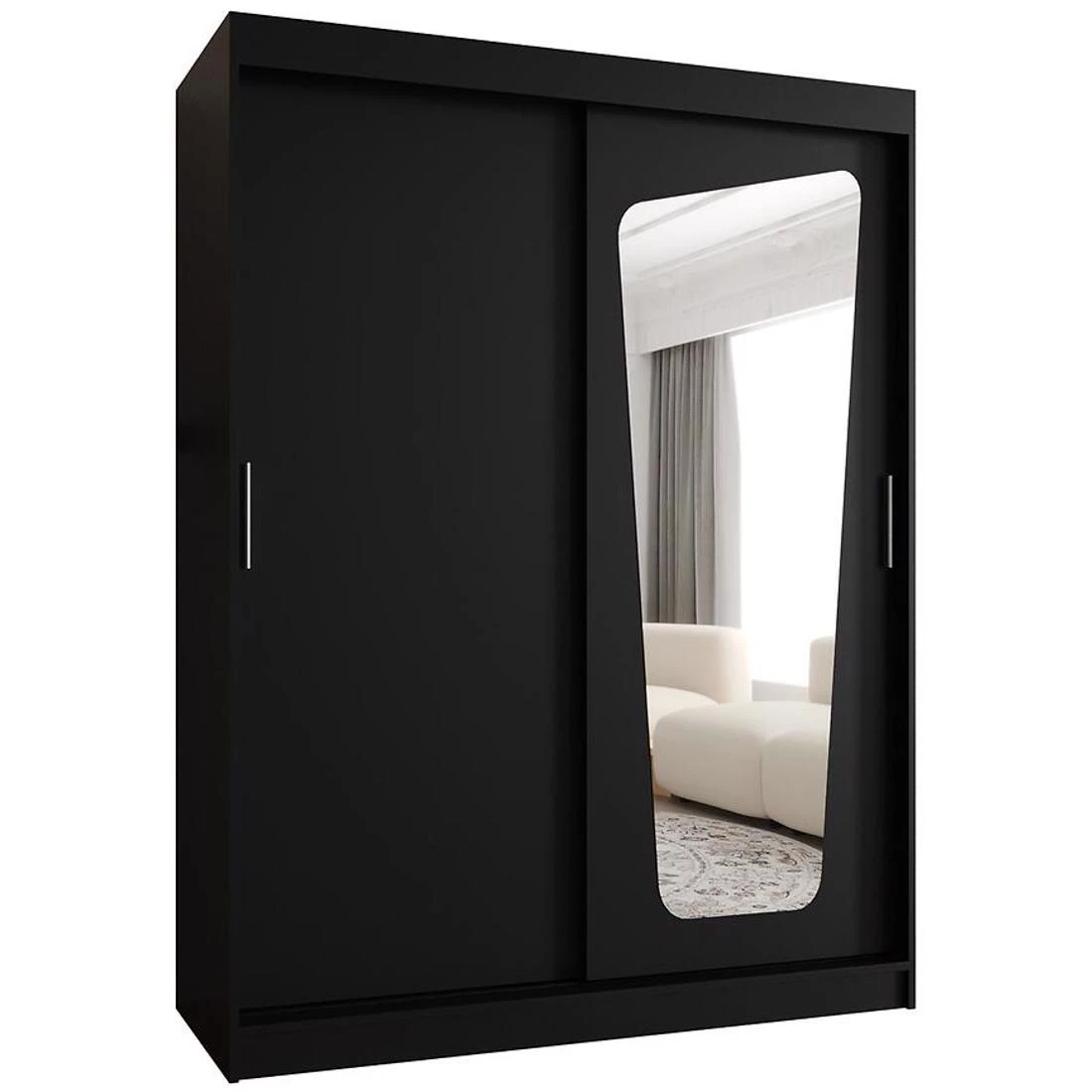 Moka garderober 150x62x200 cm crna