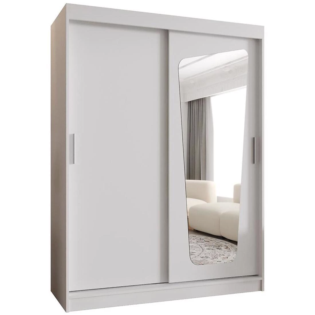 Moka garderober 150x62x202 cm bela