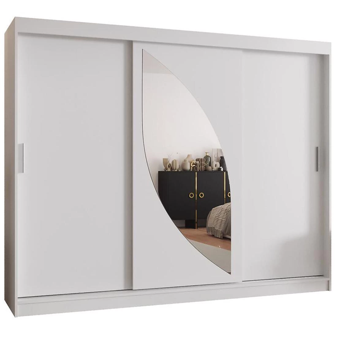 Milo garderober 250x62x200 cm bela