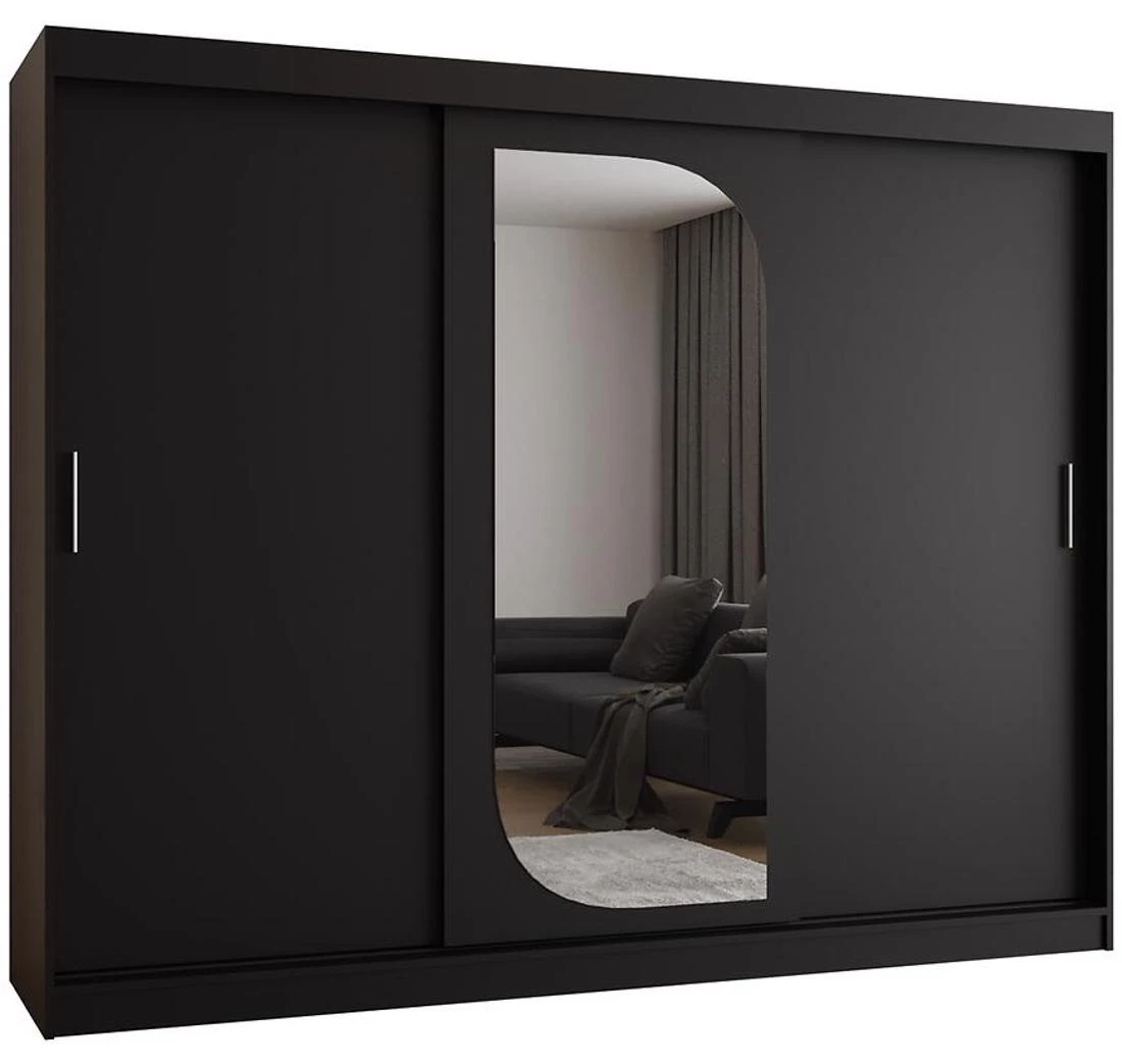 Lucy garderober 250x62x200 cm crna